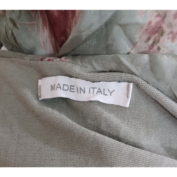 Cobblestone Living Sage Green Floral Tank Maxi Dress Rayon Silk Women US OS - Picture 8 of 8